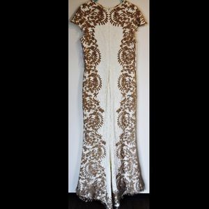 Tonal Lace Dress By Tadashi Shoji NEW